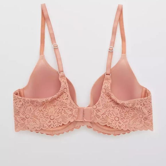 💐AERIE REAL SUNNIE FULL COVERAGE LIGHTLY LINED BLOSSOM LACE BRA SIZE 32B - Picture 5 of 10